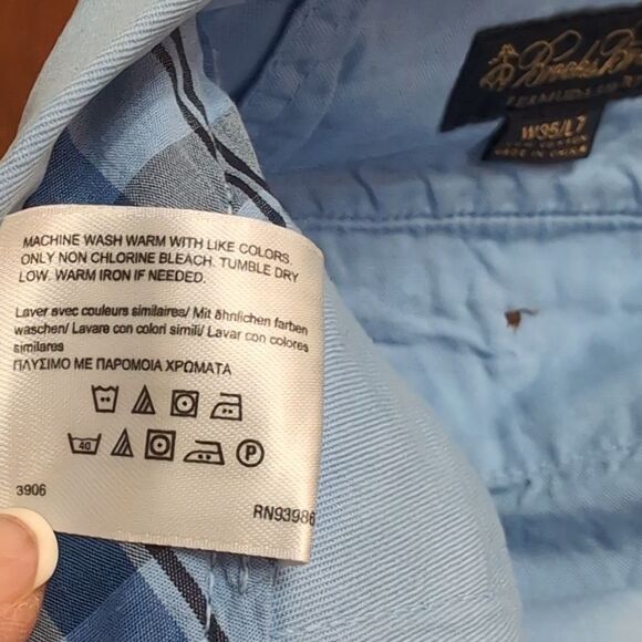 BROOKS Brothers 7" Inseam Light Blue Bermuda Short Size 35 NWT - Picture 8 of 9
